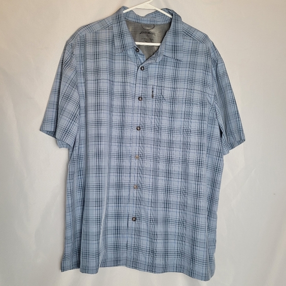 Eddie Bauer Lot Of 2 Men's Short Sleeve Button Up Plaid Shirts Size XXL - Picture 2 of 14